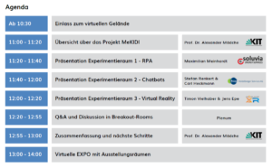 Agenda MeKIDI-Halbzeitevent